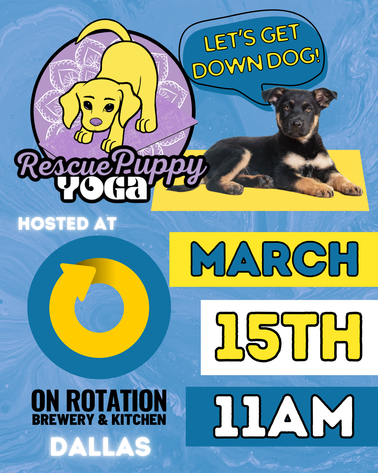 Rescue Puppy Yoga @ On Rotation Brewery
