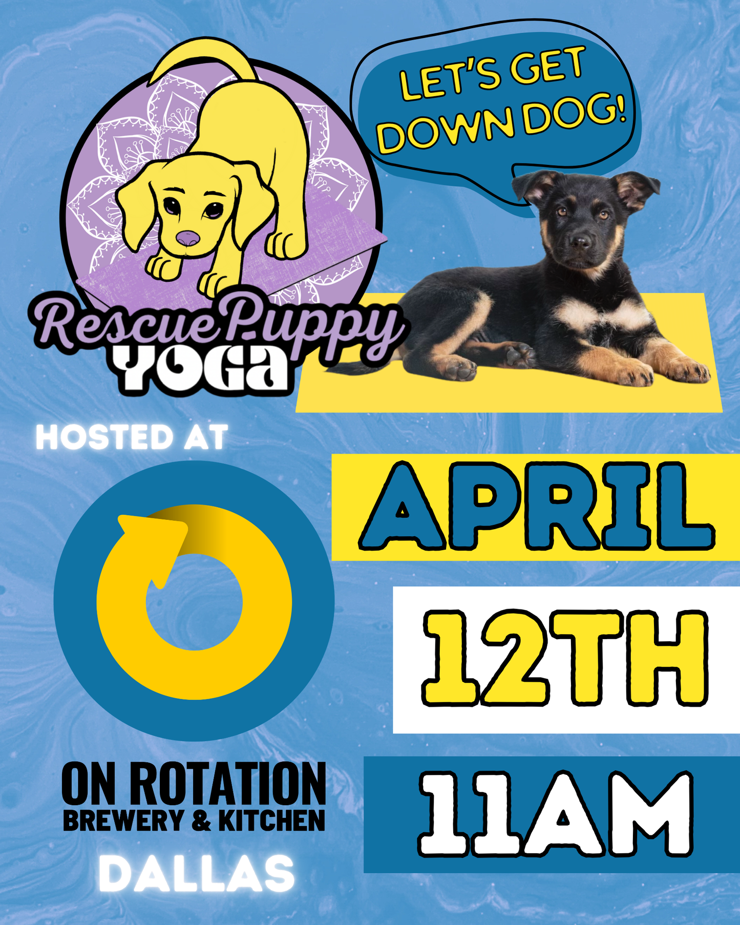 Rescue Puppy Yoga @ On Rotation Brewery