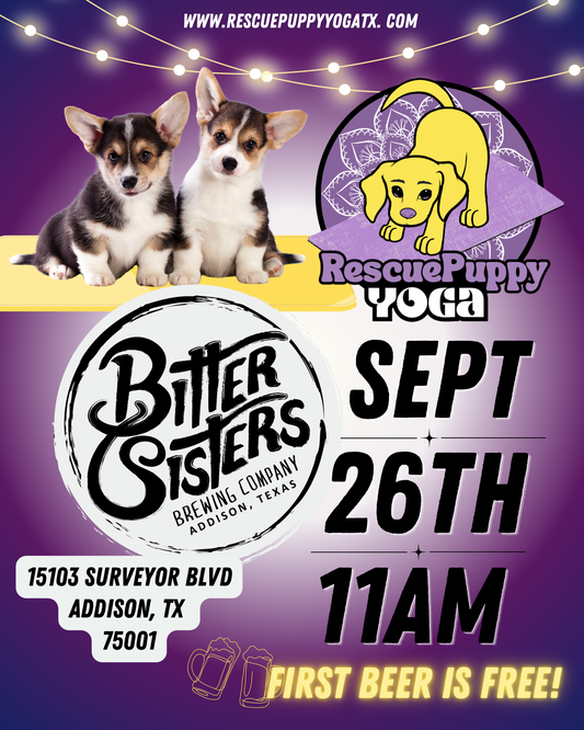 Rescue Puppy Yoga @ Bitter Sisters Brewing Company